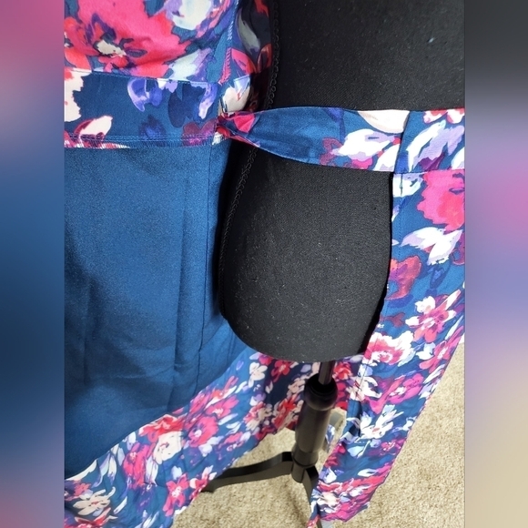 💚HP💚 NWT Yumi Kim 100% Silk Caught In The Wind Midi Wrap Dress Garden - Picture 7 of 12